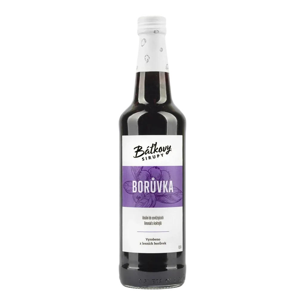 [1311770659224740] Báťkovy sirupy - Borůvkový sirup 500ml