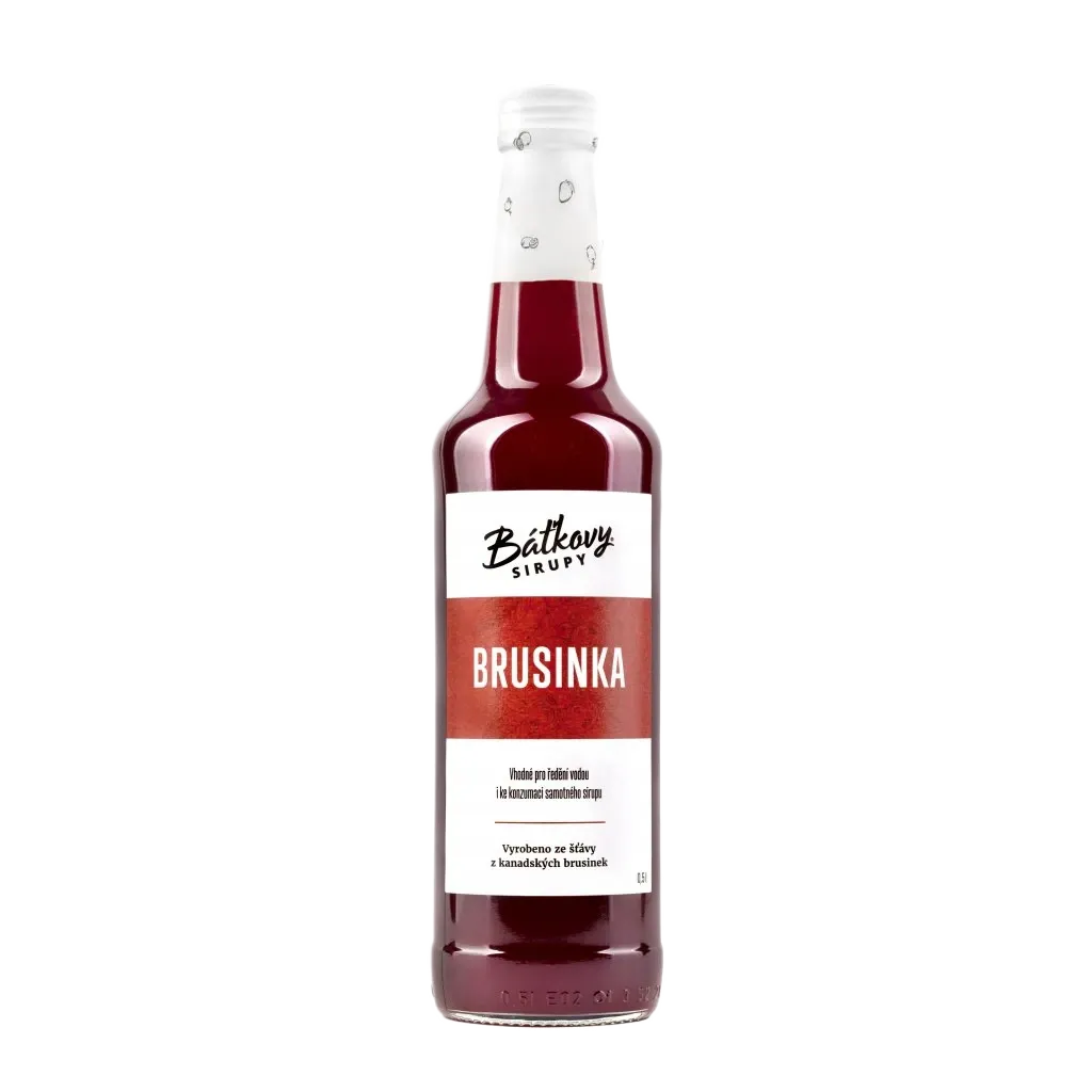 [1311772874700430] Báťkovy sirupy - Brusinkový sirup 500ml