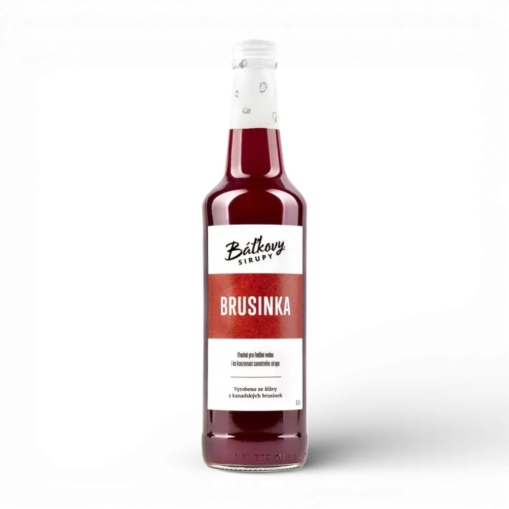 [1311772874700430] Báťkovy sirupy - Brusinkový sirup 500ml