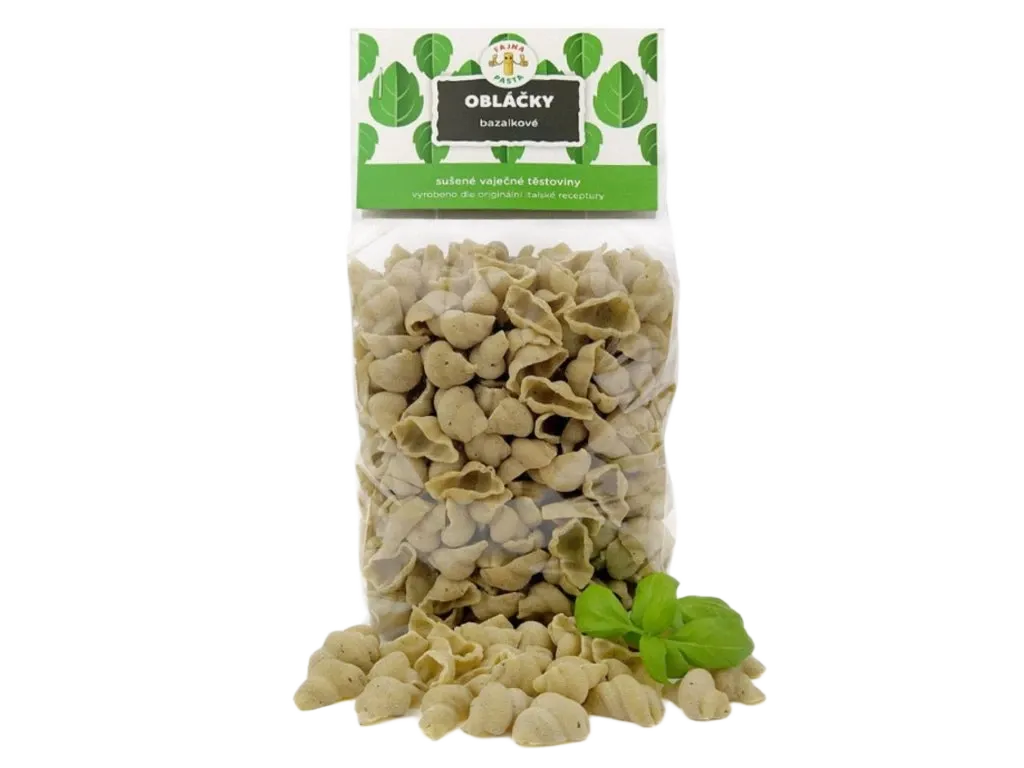 [1825650818288840] Fajna pasta - Těstoviny Bazalkové obláčky 400g