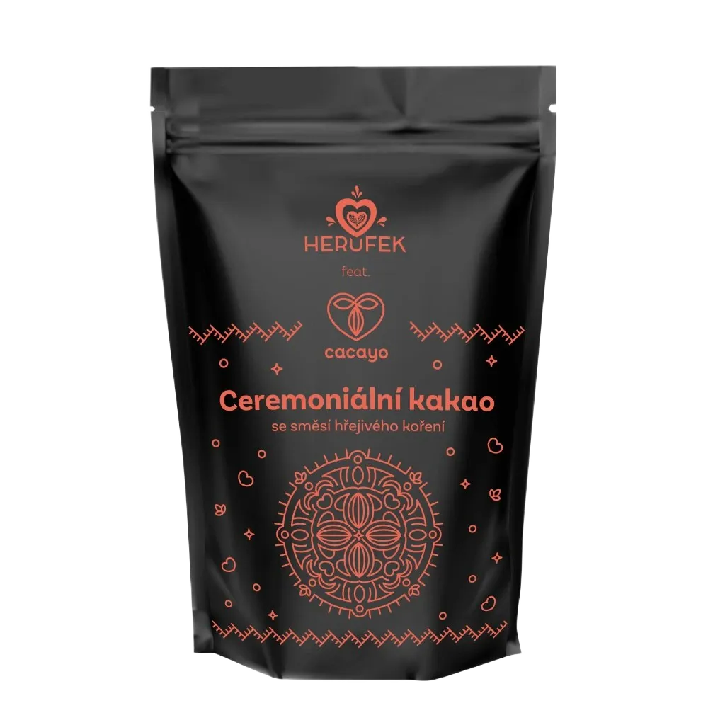 [351] Herufek - Ceremoniální kakao se směsí hřejivého koření BIO 100% 200g