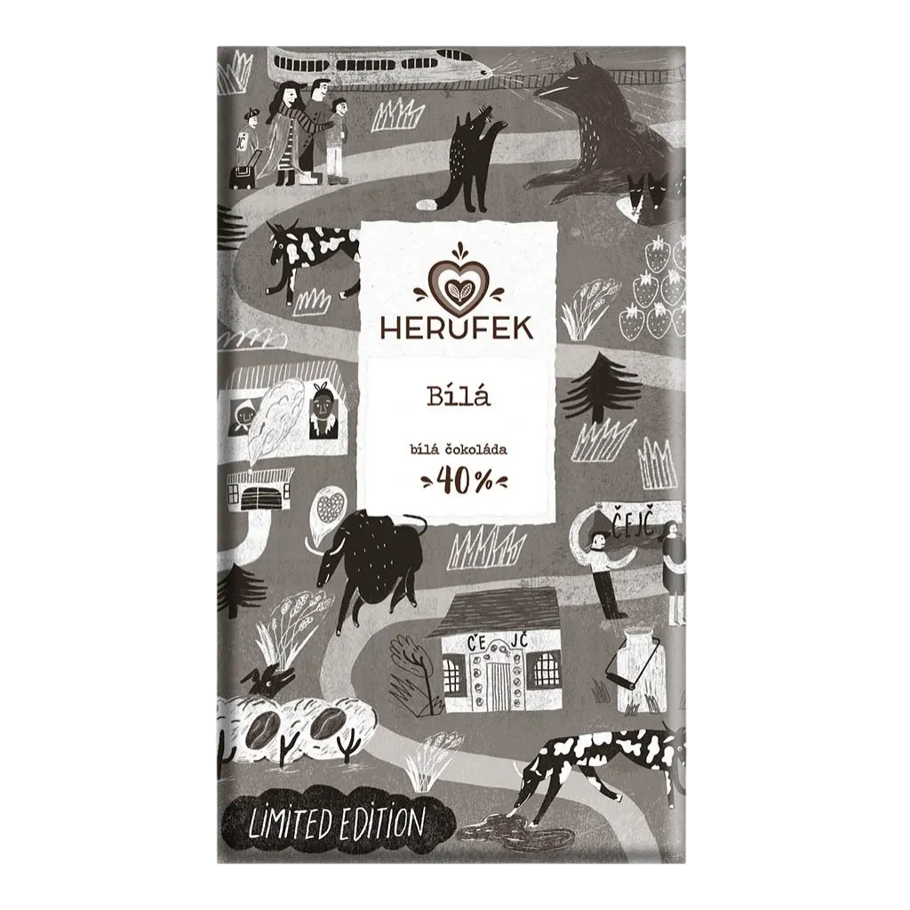 [98] Herůfek - Čokoláda bílá natural 40% 50g