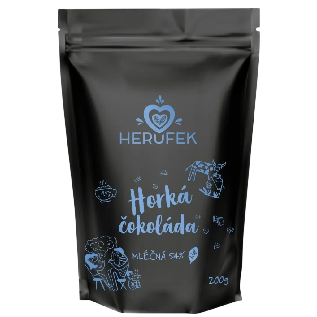 [95] Herůfek - Horká čokoláda mléčná 54% Bio 200g