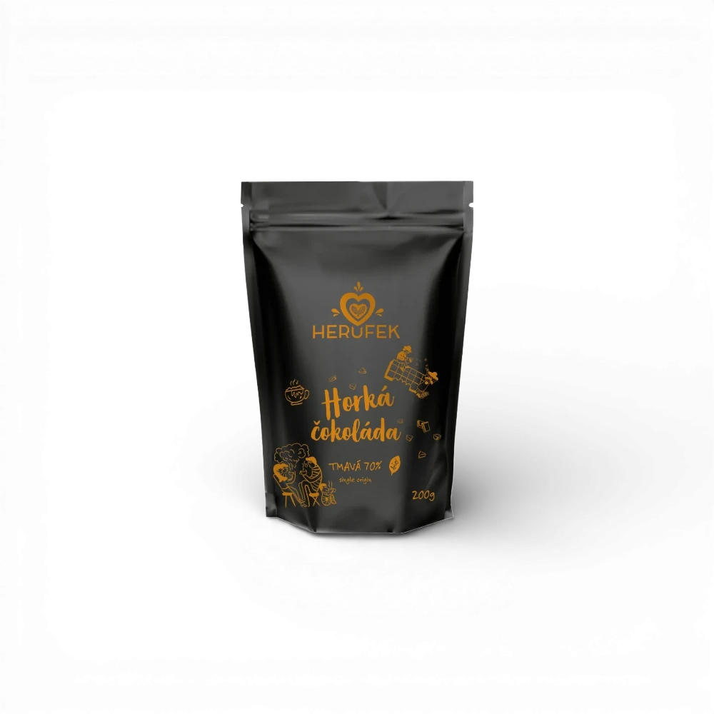 Herůfek - Horká čokoláda tmavá 70% Bio 200g