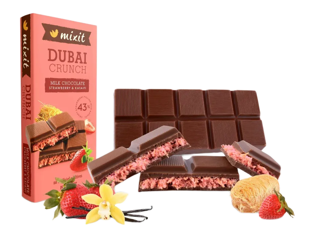 [1852577542241480] Mixit - Dubajská čokoláda s jahodouvou příchutí 70g