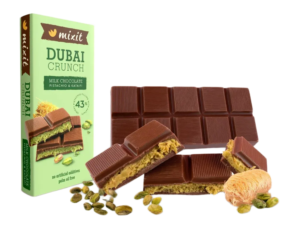 [1852579960019150] Mixit - Dubajská čokoláda s pistáciovou příchutí 70g
