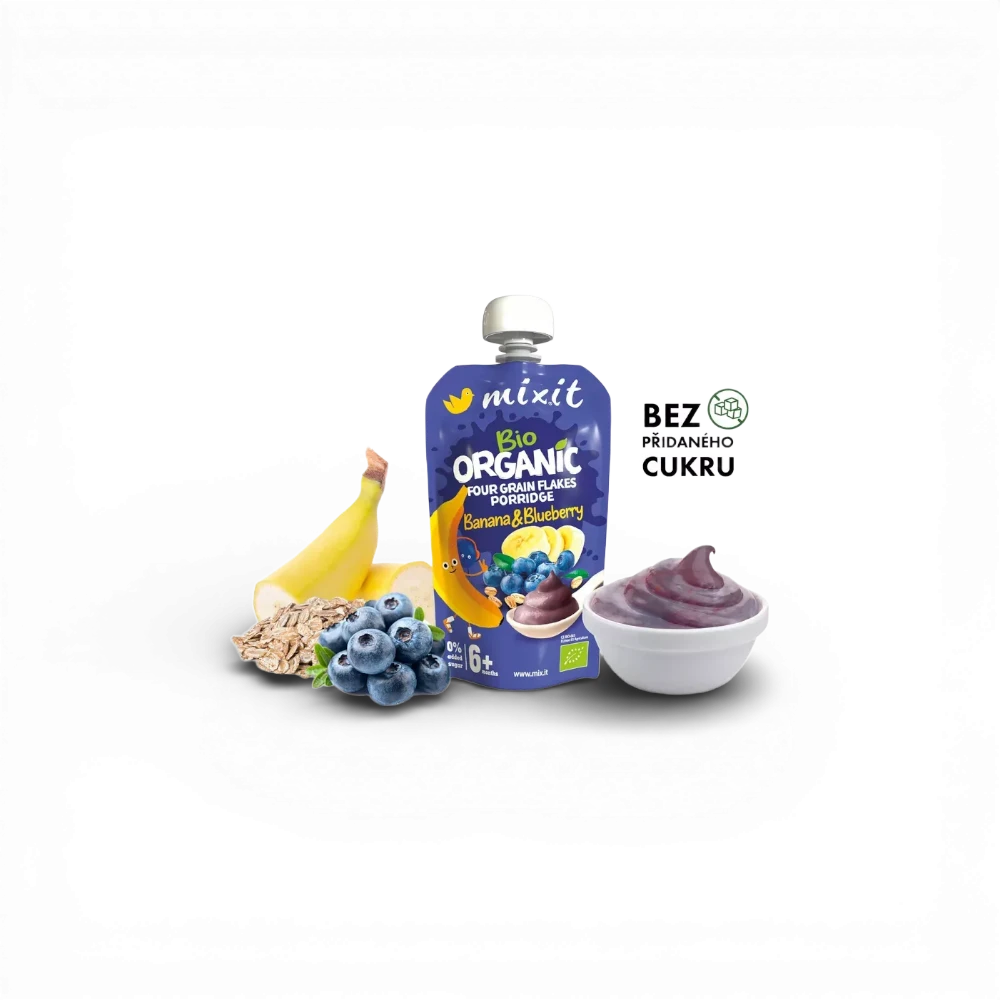 [1597677805604230] Mixit - BIO kapsička banán a borůvka 110g