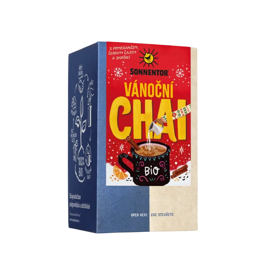 [02342] Sonnentor - Chai vánoční čaj bio 32,4g, porc. dvojkomorový