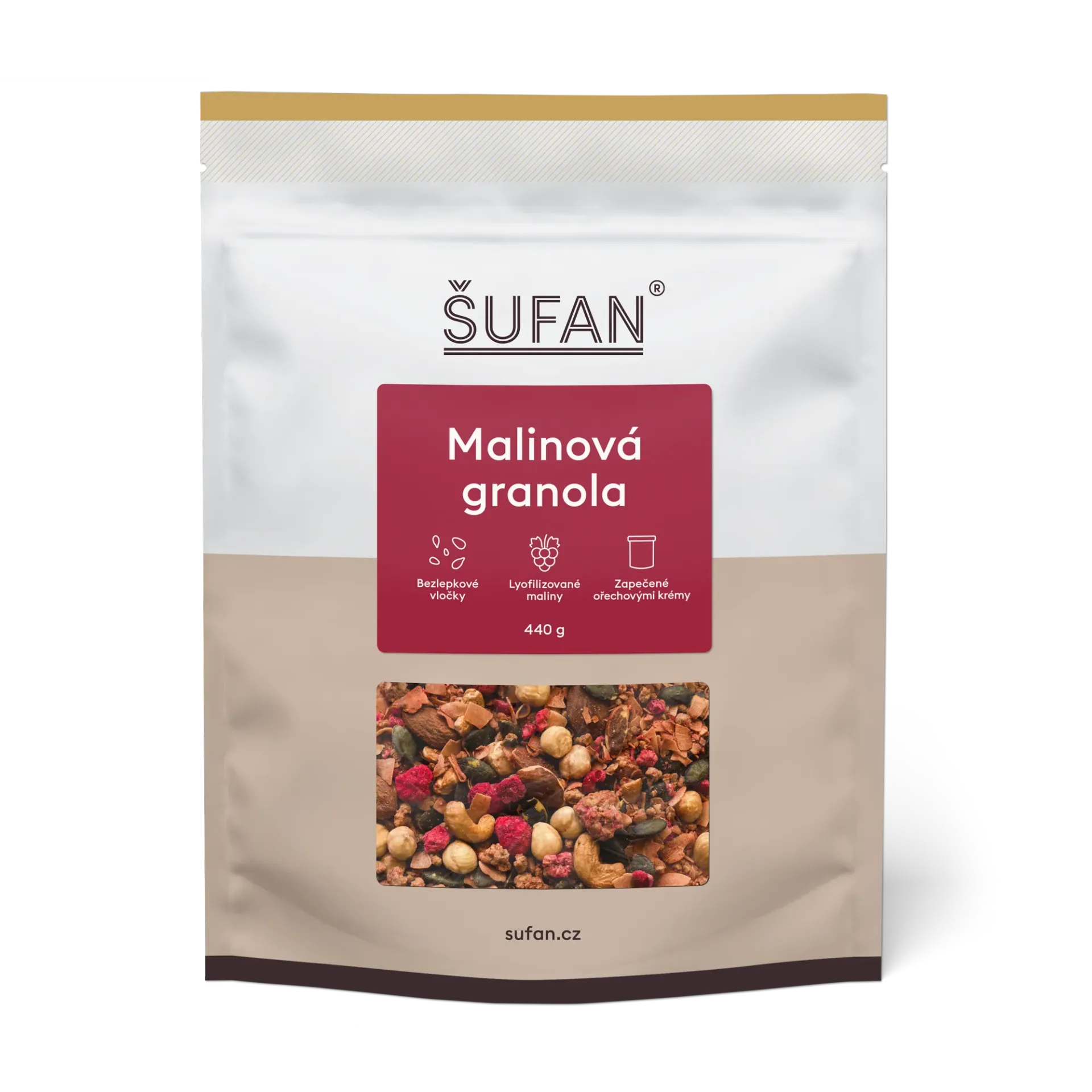 [SU-GRA-D-0006] Šufan - Granola malinová 440 g