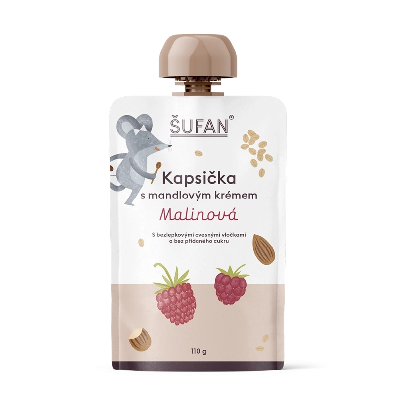 [N 94] Šufan - Kapsička s mandlovým krémem, malinová 110g
