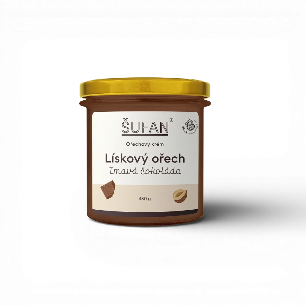 [SU-OKO-S-M-0002] Šufan - Lískový ořech s tmavou čokoládou 330 g