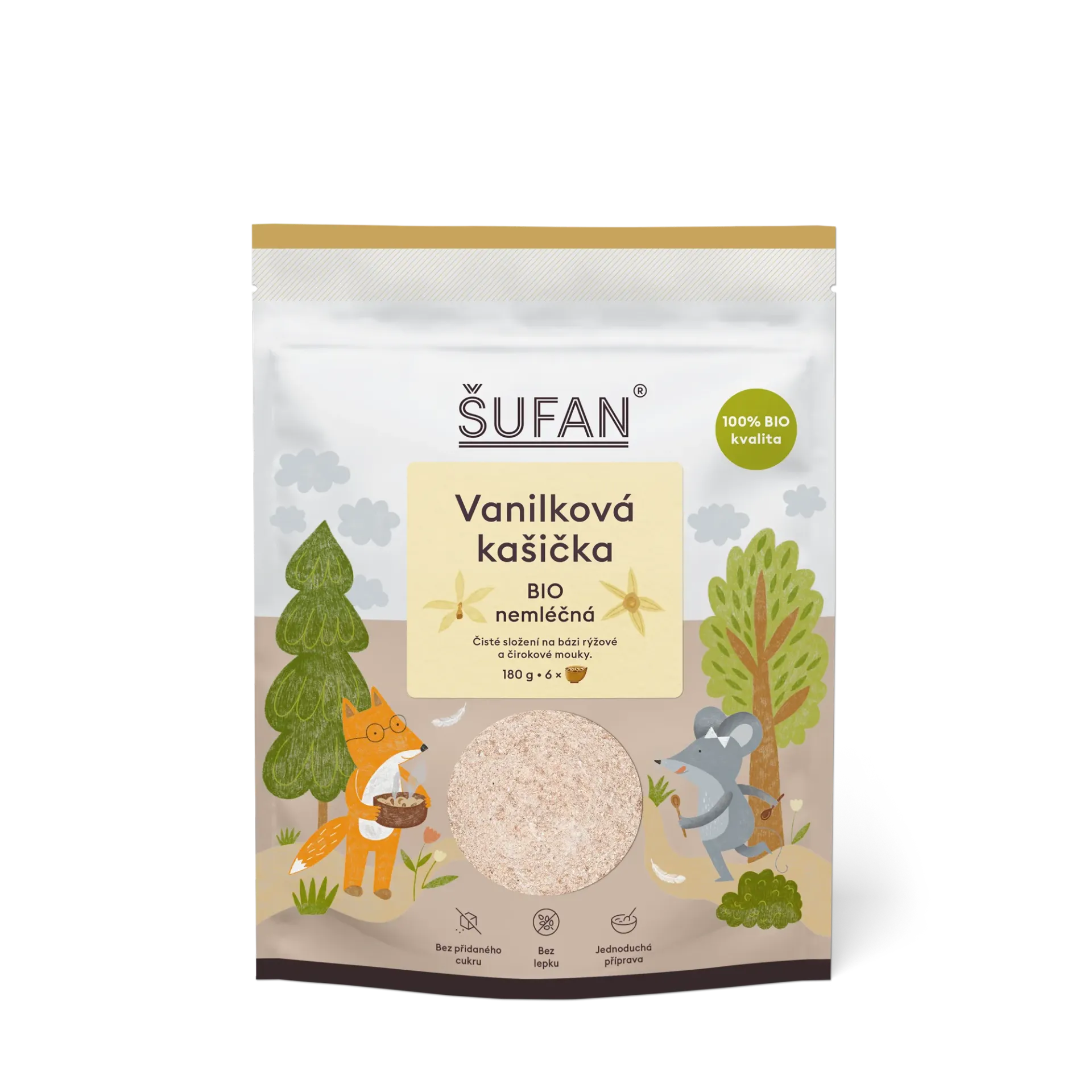 [C 80] Šufan - Vanilková kašička BIO nemléčná 180g