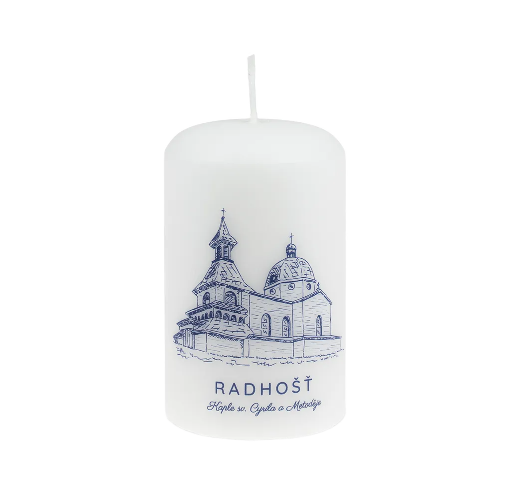 [1457844444680090] Unipar - Svíčka Radhošť bílá 60x100mm