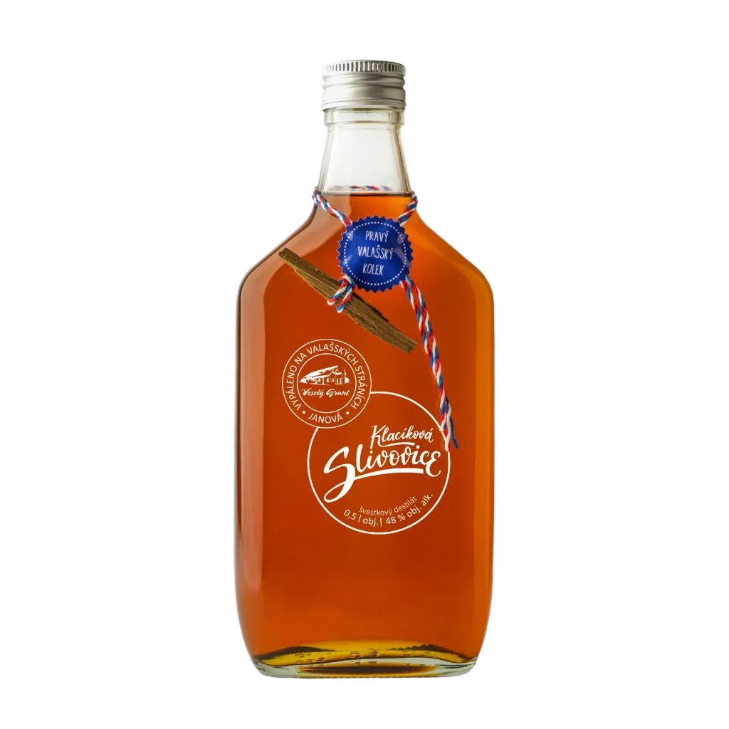 [50018] Veselý Grunt - Slivovice klacíková 48% 0,5l