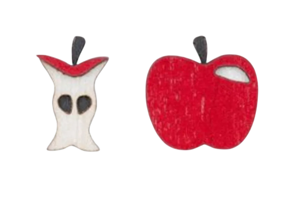 [1393796742959790] BeWooden - Dřevěné náušnice jablko