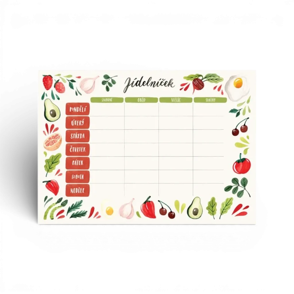 Chaukiss - Týdenní plánovač - Jídelníček