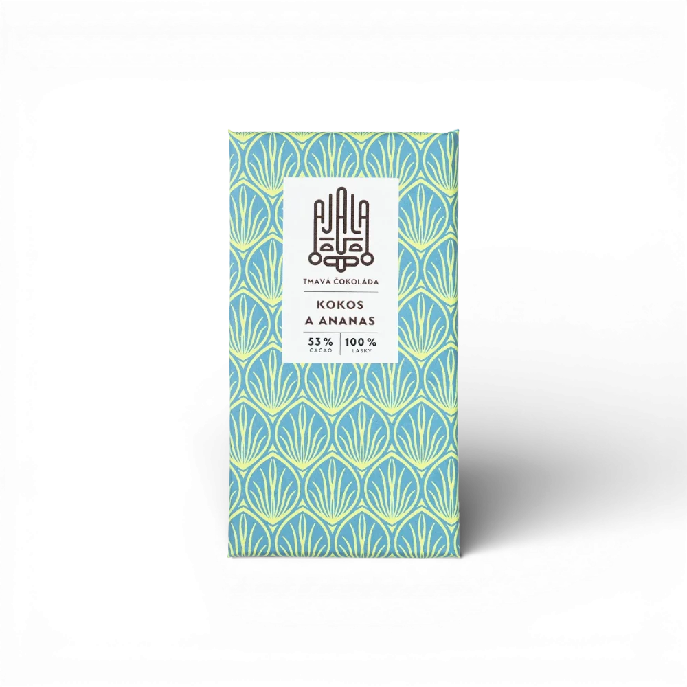 Ajala Chocolate - Kokos a ananas 53% 45g