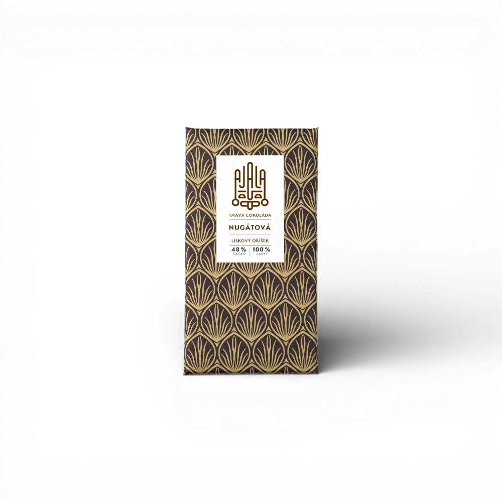 Ajala Chocolate - Nugát lískový oříšek 48% 45g