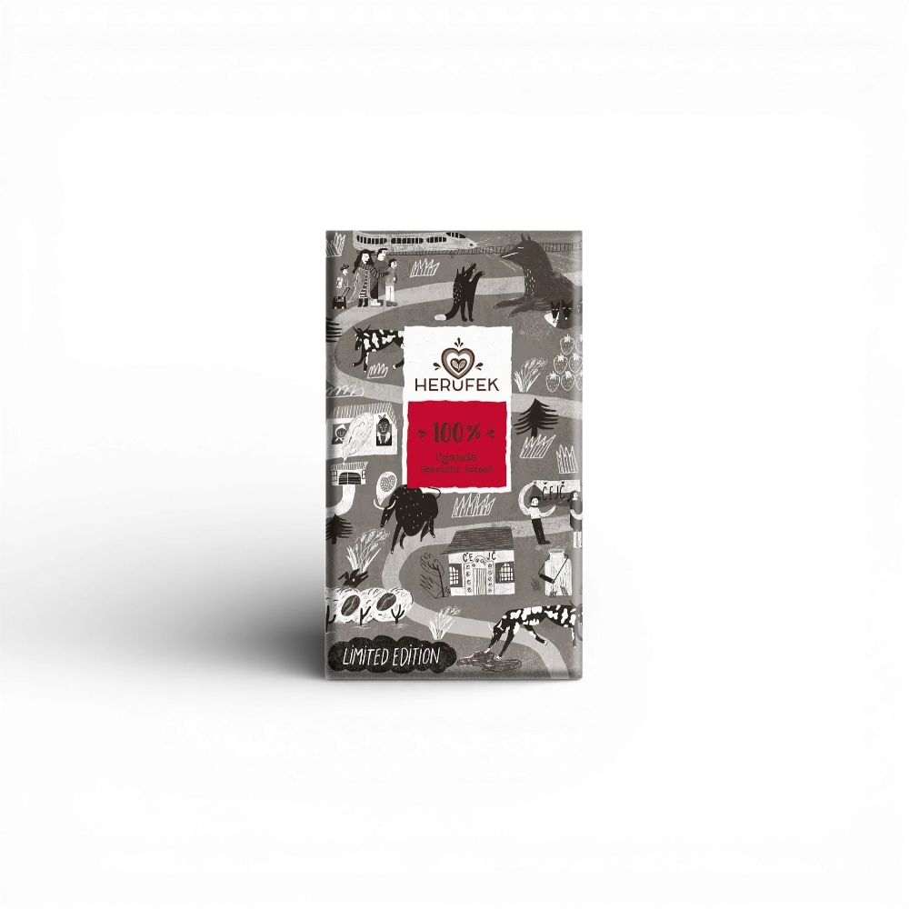 [261] Herůfek - Čokoláda tmavá 100% Uganda (Semuliki Forest) Bio 50g