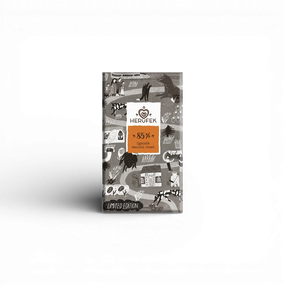 [262] Herůfek - Čokoláda tmavá 85% Uganda (Semuliki Forest) Bio 50g