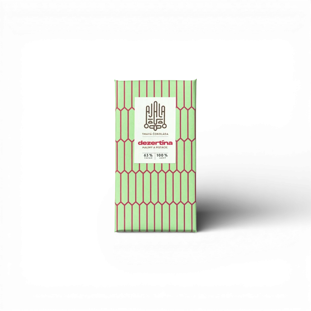[DZ] Alaja Chocolate - Maliny & pistácie Dezertína 63% 45g