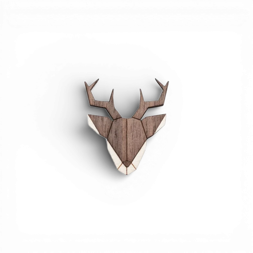 [Deer Brooch - Dřevěná brož Deer Brooch] BeWooden - Dřevěná brož Deer Brooch