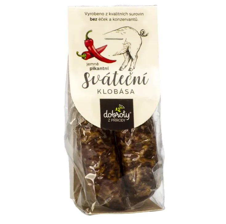 [301002] Dobroty z přírody - Sváteční klobása jemně pinkantní