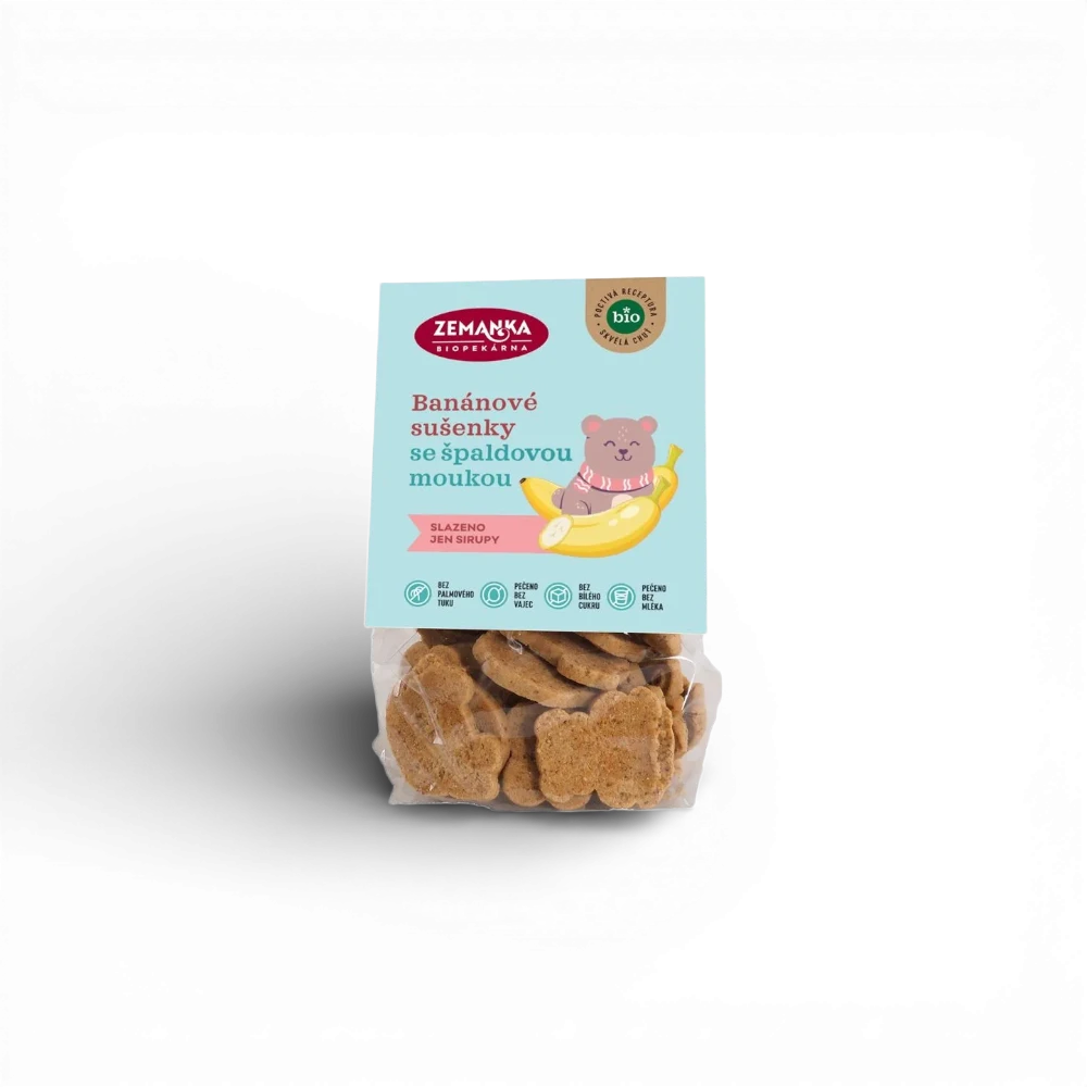 [SUS51] Zemanka Biopekárna - BIO špaldové banánové sušenky 100g