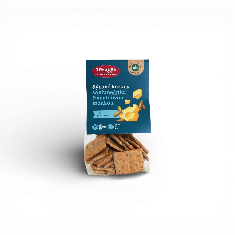 [KRE05] Zemanka Biopekárna - BIO krekry se sýrem a slunečnicí 100g