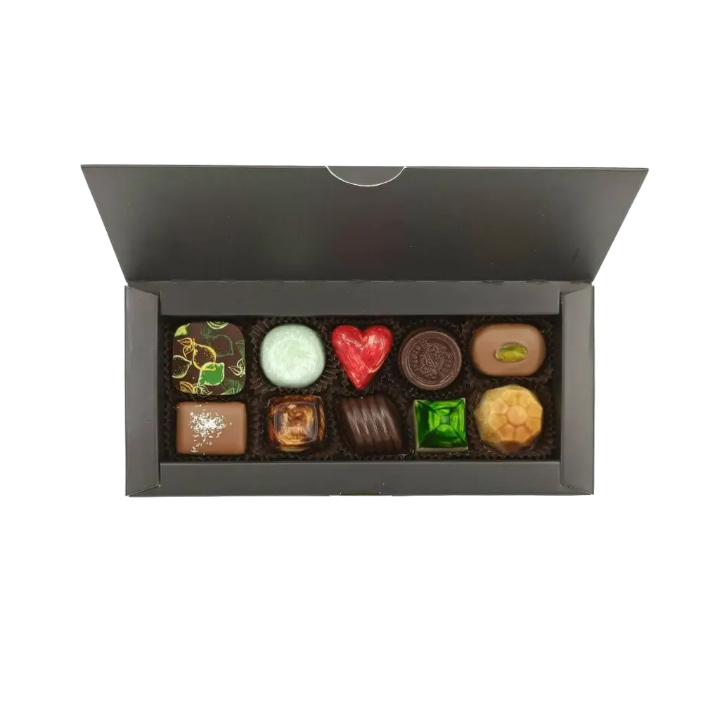 DON COCO - Kazetka 10ks pralinek 120g (černá)