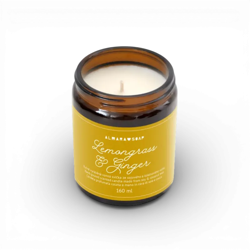 [AS-04CNDLGINGER00CZ] Almara Soap - Vonná svíčka Lemongrass & Ginger 160ml