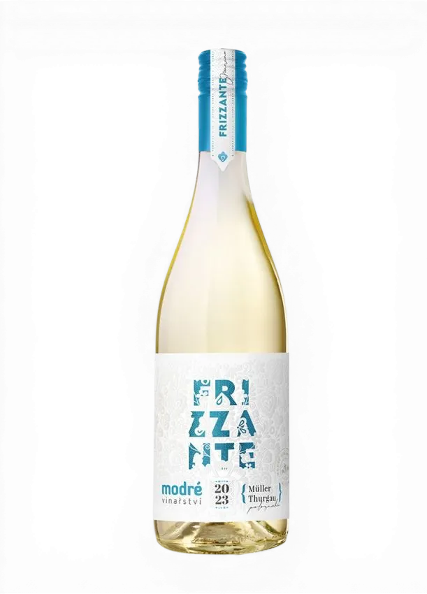 Modré vinařství - Müller Thurgau Frizzante - Moravské zemské víno, suché, 2025, 0,75l, alk. 11,5 %