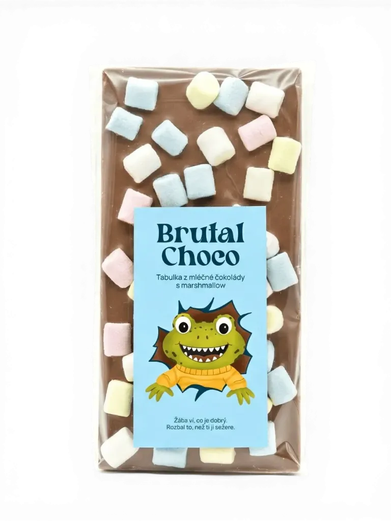 Brutal Choco - Mléčná čokoláda s marshmallow 105g
