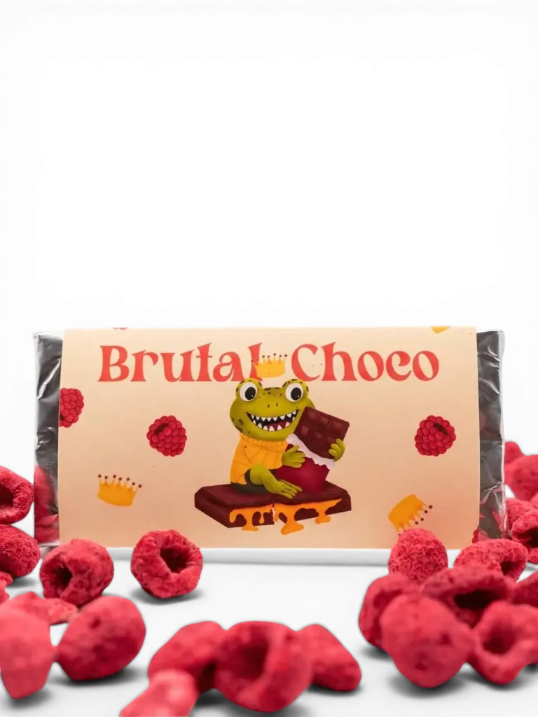 Brutal Choco - Plněná hořká čokoláda Malinová exploze 200g