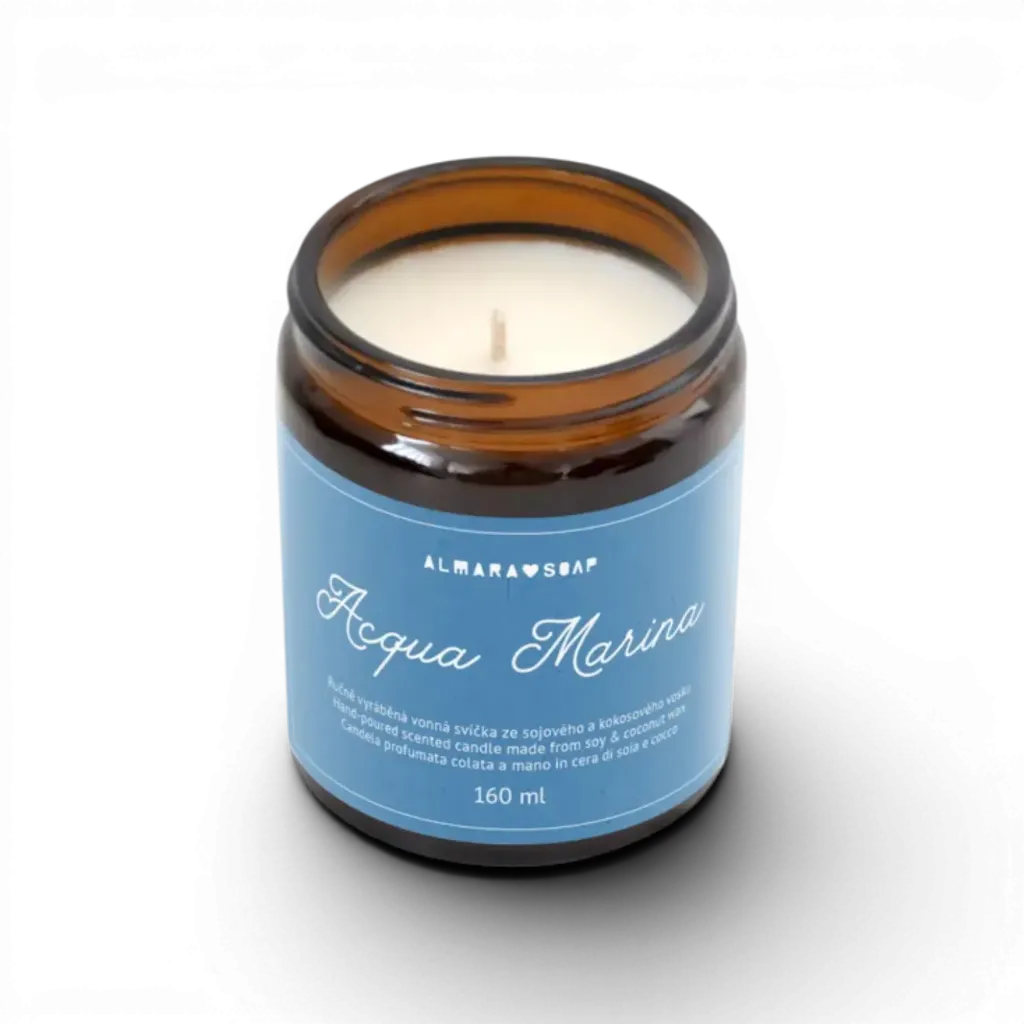 [AS-04CNDLMARINA00CZ] Almara Soap - Vonná svíčka Acqua marina 160ml